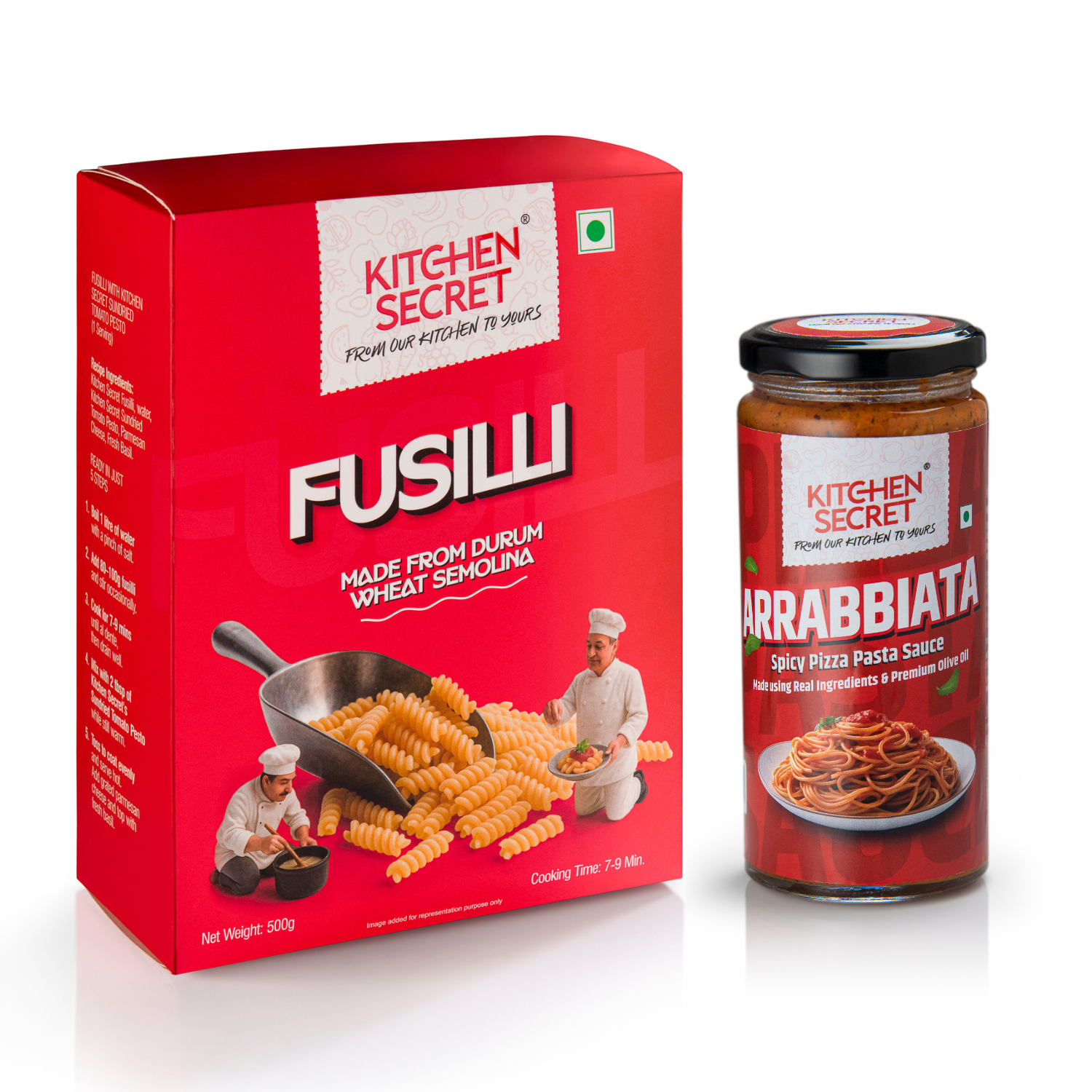 Fusilli(500g) + Arrabbiata(390g)