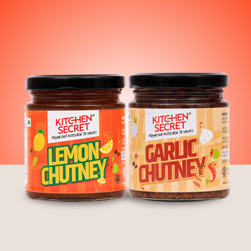 Lemon Chutney (200g) + Garlic Chutney (185g) Combo