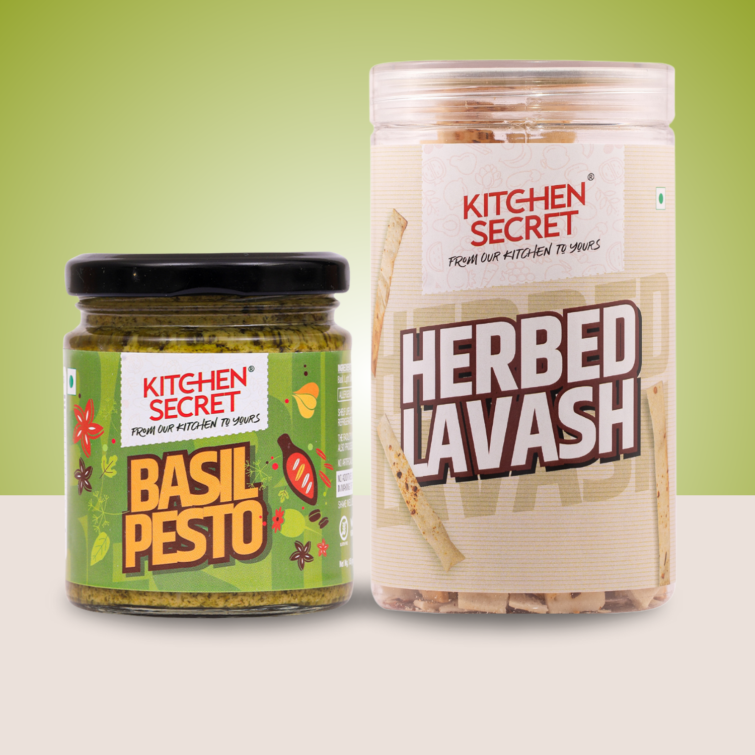 Herbed Lavash(200g) & Basil Pesto(185g) Combo