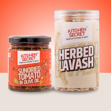 Herbed Lavash(200g) & Sundried Tomato in Olive Oil(185g) Combo