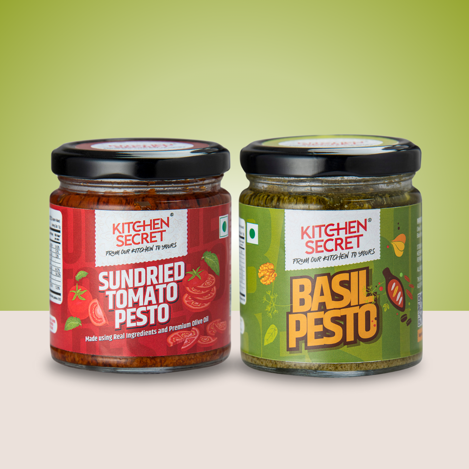 Pesto Combo- Sundried Tomato(180g) and Basil(185g)