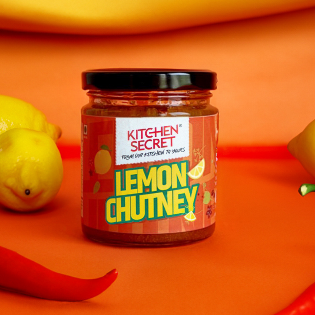 Kitchen Secret Lemon Chutney, Front Packaging