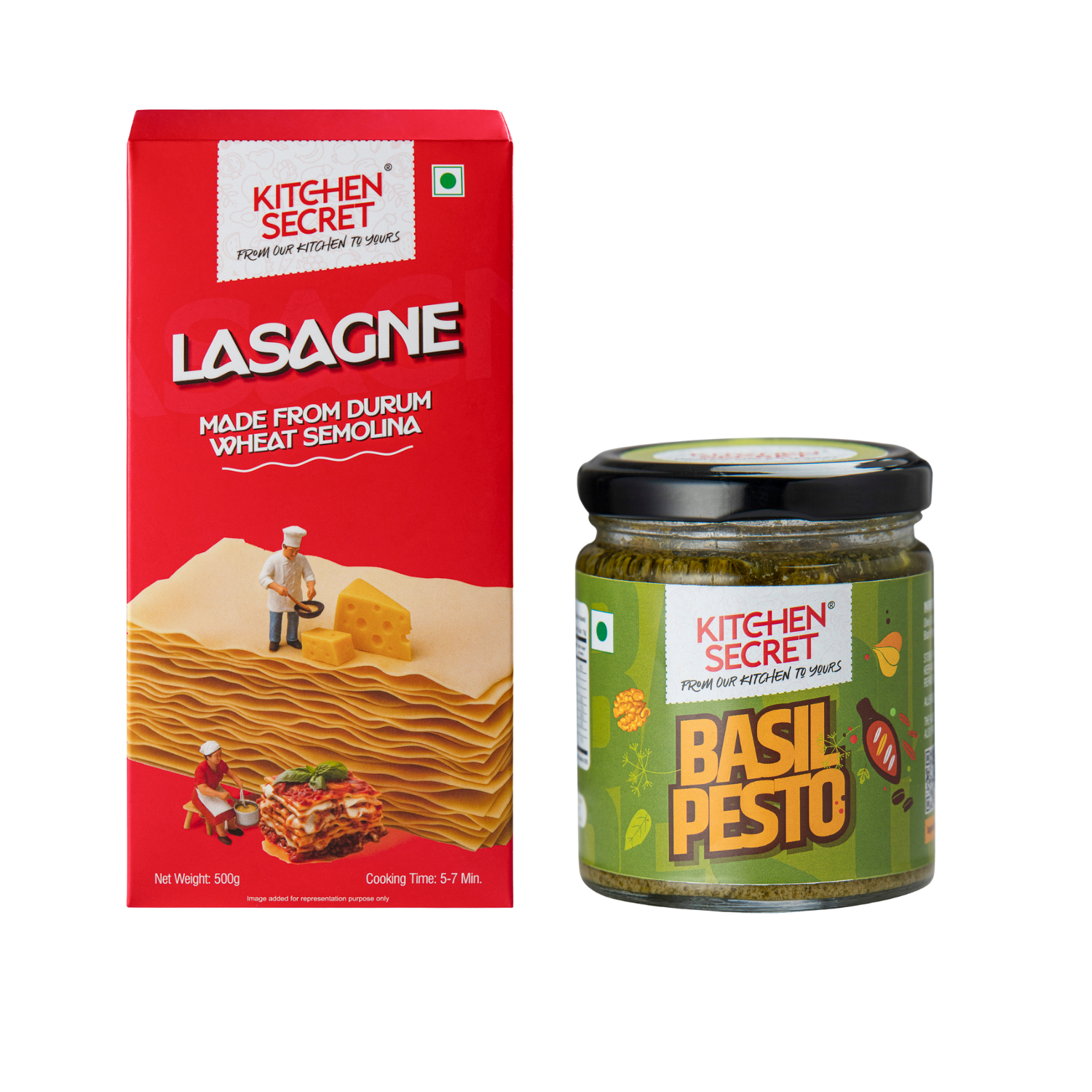 Kitchen Secret Lasagne(500g) + Basil Pesto(185g)