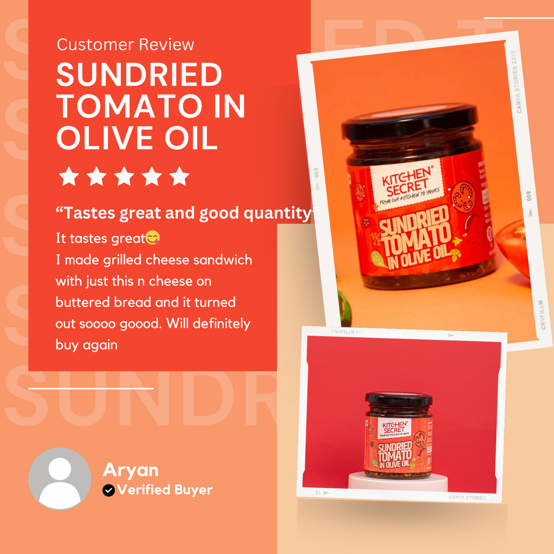 Sundried Tomato In Olive Oil (185g)