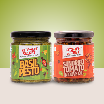 Basil Pesto(185g) + Sundried Tomato in Olive Oil(185g)- Italian Combo